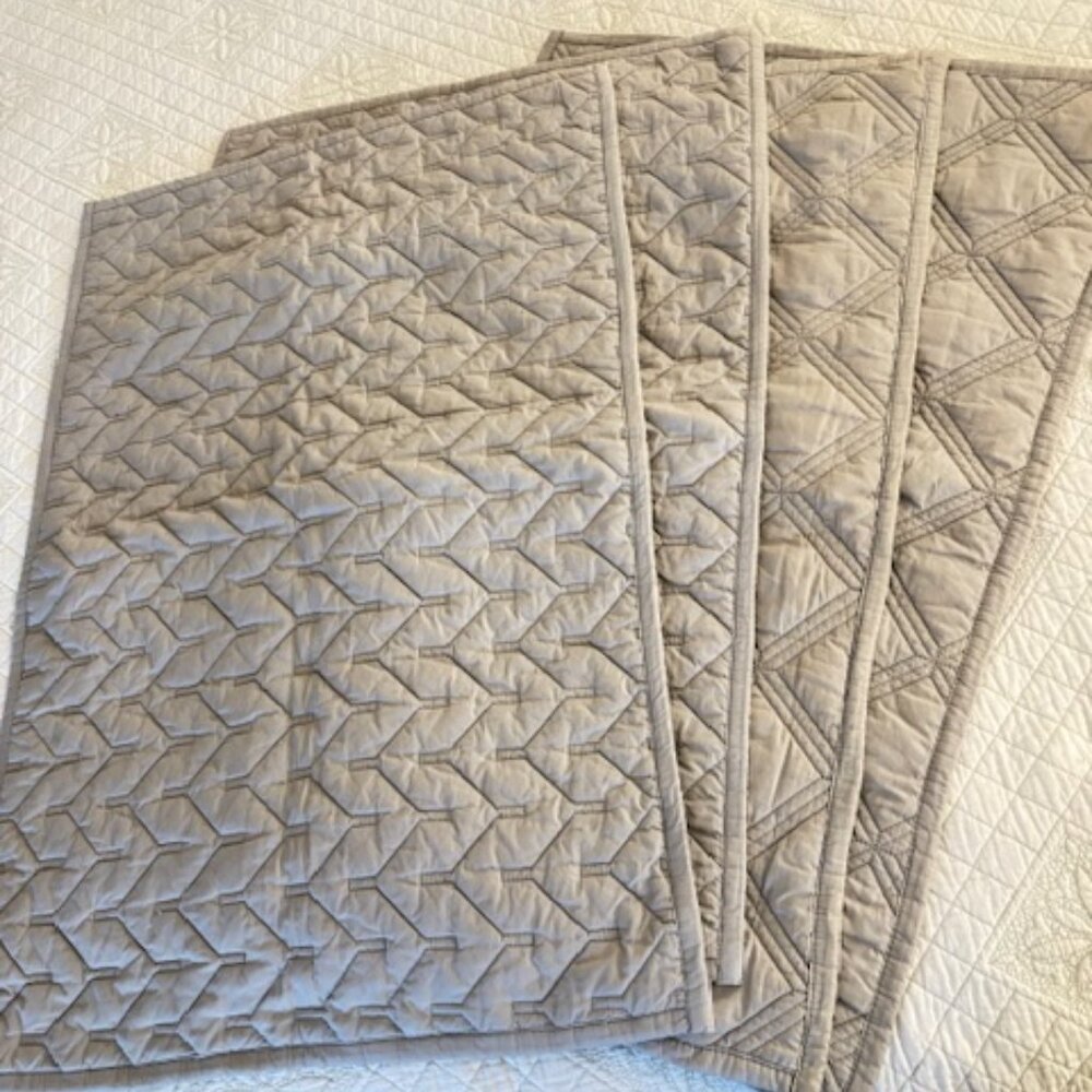 4 tan/beige/neutral cotton queen sized pillow shams